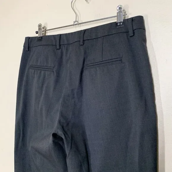 Moncler Pantalone Trousers Men's 42 US XXS Gray Wool Blend Dress Pants Flat